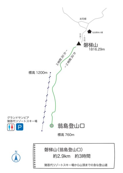 コースNo.21 磐梯山(翁島登山口)の写真(福島県北塩原村)